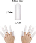 Medium size disposable latex finger cots anti static roll on finger protectors medium size for protective fingertips