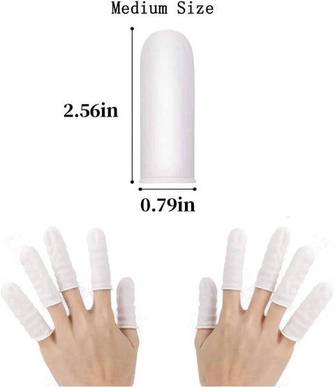 Medium size disposable latex finger cots anti static roll on finger protectors medium size for protective fingertips