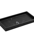 Keep Your Counter Slick Using This Solid Resin Vanity Tray Mini Ink Black Soap Dispenser Stand And Jewelry Catchall For Kitchen Organization Durable Build That Gonna Serve You Right. Black resin tray, 7x4 inches, perfect for organizing bathroom essentials.