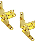 Heavy Duty Zinc Alloy Box Hinge Set With Blingy Gold Plating And Zero Rust Wear, showcasing two 44x44mm gold hinges for custom cases.