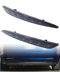 Straight Up Plug And Play Sequential Led Tail Lights For 2017 Through 2022 Tesla Model 3 Rear Bumper Brake Run Stop Lamp Dual Turn Signal Pair Smoke Finish, displayed mounted on vehicle.