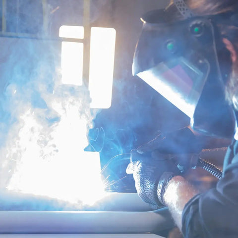 Welding process using Professional Self Etching Weld Through Gray Primer For Metal Surfaces With Zinc Enhanced Coating.