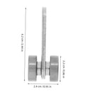 Heavy Duty Sliding Door Roller Wheels With Dual Bearing Iron Groove Caster Built Solid, 6.2 cm height, 2.4 cm width.