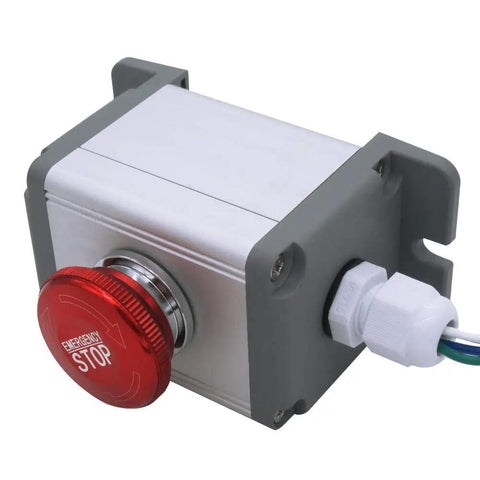 Go-To Heavy Duty Stainless Steel 22mm Latching Emergency Stop Push Button Switch IP65 Waterproof 12-220V with panel mount