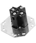 Hella Tough Octagon Electrical Outlet Four Prong Power Receptacle with heavy duty steel housing and built in overcurrent shield.