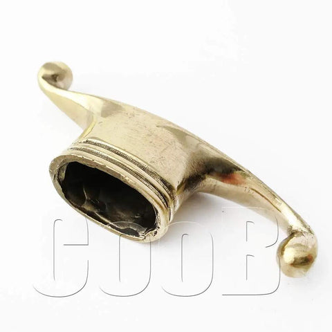 Bronze handcrafted metal guard from Rugged Finger Guard And Pommel Bolster Kit For Custom Knife Making, vacuum cast design, side view