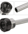 Premium 40CR Straight Shank Collet Chuck Holder With High Stability And.01mm Accuracy For CNC Milling Cutter, showing black and silver steel design.