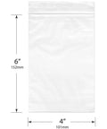 4 By 6 Inch 6 Mil Zipper Reclosable Bags Pack Of 50 Heavy Duty Clear LDPE Food Safe Storage Bags For Pantry, Crafts, Home Organization, Kitchen Prep, And Small Parts, 4x6 in bag