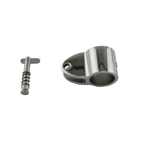 Two Pack Stainless Steel 316 Top Jaw Slide Sets with quick release spring pin for marine yacht boat hardware, 7/8in and 1in sizes