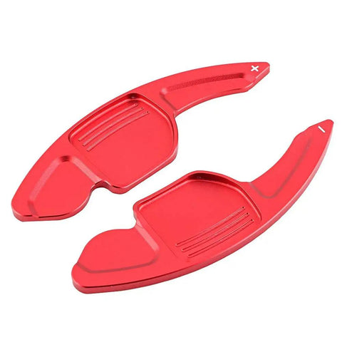 Two Piece Aluminum Alloy Shift Paddle Extensions For Audi A3 A4L 2013 2016 And A5 2012 2016 Bright Red Interior Accent Upgrade