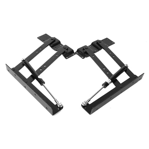 Heavy Duty Lift Up Coffee Table Mechanism With Hydraulic Hinge Lifting Frame For Furniture Steel Top Lifting Kit in black steel
