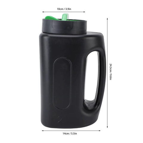 Portable 2L Handheld Spreader for Lawn Care with Adjustable Opening Sizes Lightweight ABS Tool Pro Grade side view