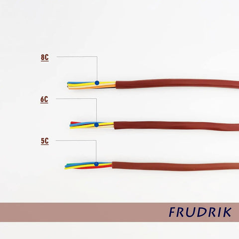 Solid Copper 18 Gauge CL2 Thermostat Wire 18 8 Brown 100 Feet Low Voltage Power Cable For Home Office And Industrial Use UL Listed showing cross-sections