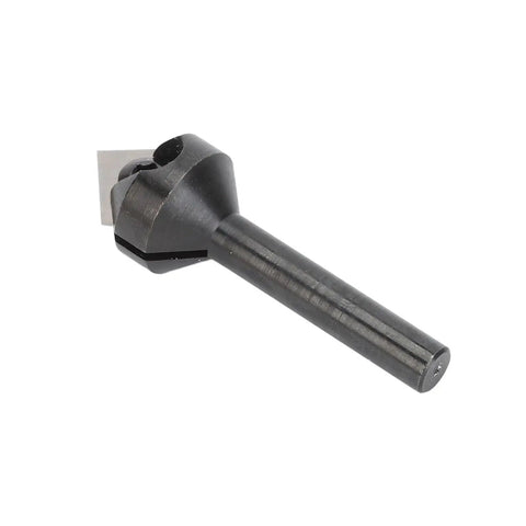 Top Tier Carbide V Shape Router Bit With Quick Change 1/4 Inch Shank for precision wood slotting and milling tasks.
