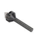 Kickass V Shape Router Bit Built Tough With Hardened Carbide Point for precise 90 degree chamfering and 45 degree milling.