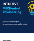 Cover of 'Mechanical Engineering Visual Handbook And Notebook For Students, Engineers, And Product Teams' with lightbulb graphic.