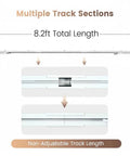 Ultra Quiet 98.4 Inch Motorized Curtain Track With App Control And Remote, fixed 8.2ft ceiling-mount track sections