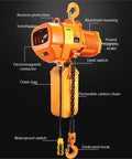 Heavy Duty 1500W Electric Chain Hoist And Overhead Crane features aluminum housing, chain bag, and dedicated hook for garage use.