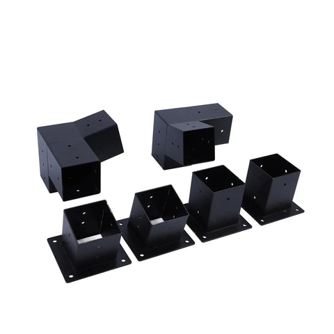 Three Way Slanted Roof Pergola Mounting Bracket Kit For Wood Beams Elevated Outdoor Stand For Yards Parks Backyards Easy Install With Pre Drilled Holes And Included Screws Ideal For Canopies Carports And Small Gazebos