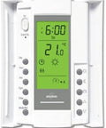 Front view of 7 Day Programmable 240V Electric And Floor Heating Thermostat With Ambient, Floor, Or Ambient With Floor Limits and display screen