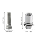 Upgrade Your Ride With A Rock Solid 16 Piece Wheel Lug Nut Kit Featuring Tight Grip Hub Screw Caps That Keep Tires Secure For Tough Drives And Smooth Rides While Protecting Valuable Hardware. silver lug nut and cap set, 4.8cm bolt, 3cm cap