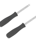 Two Piece 1/4 Inch Drive Socket Spinner Set With Comfortable Grip Handle For Auto Repair And Maintenance And Quick Replacement Tools Kit In Durable Steel Black And Silver against white background