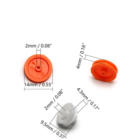 Detailed view of plastic gears from 64 Type Plastic Gears Kit With Crown Gears Single And Double Reduction Gears Worm Gears Pulleys