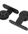 Heavy Duty Sliding Door Hardware Kit With Carbon Steel Hanging Rail Wheel And High Strength Screws For Barn Doors Indoor Outdoor Installation