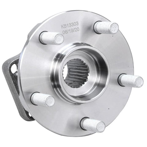 Front view of Front Wheel Bearing Hubs Assembly Set For Subaru Impreza Forester WRX XV Crosstrek 2013 2014 Replacement 2 Piece Hub Kit