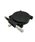Motorized Rotary Positioning Stage with 360 Degree Turntable and Indexing Plate for CNC and Optical Lab, Worm Gear Drive