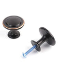 Oil Rubbed Bronze Round Cabinet Knobs One And A Quarter Inch Ten Pack Solid Metal Drawer Pulls For Kitchen Cabinets Dressers
