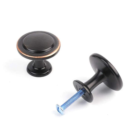 Oil Rubbed Bronze Round Cabinet Knobs One And A Quarter Inch Ten Pack Solid Metal Drawer Pulls For Kitchen Cabinets Dressers