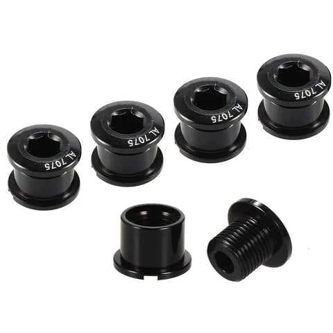 10 Pack M8 Bike Chainring Bolts Set 7075 Aluminum Alloy Crankset Nuts Chain Wheel Screws for Road Mountain BMX MTB Fixie