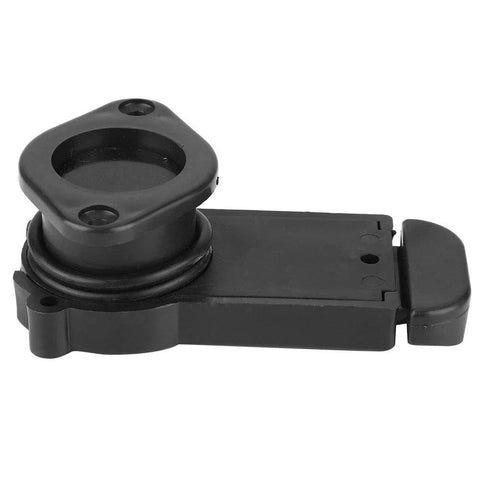Boat drain valve with easy-pull PVC scupper and leak-proof seal, black marine-grade PVC, Amazon brand