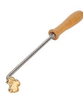 Top Shelf Molding Machine For Smooth Wood Bread And Leather Stamping with wooden handle and brass head for crafting.