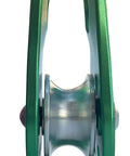 Front view of Rocky 28kN Zipline Pulley And 26kN Micro Pulley Set With Stainless Steel Bearings, CE Certified Tandem Pulley.