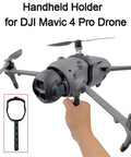 A person holding the DJI Mavic 4 Pro Handheld Holder Takeoff Landing Mount for seamless aerial to ground shooting.