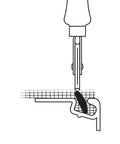 Illustration showing installation of 5/16 Inch Black Flat Screen Spline Roll, 100 Feet, UV Stabilized Vinyl For Fiberglass Screen Mesh