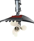 Whale Tail Hydrofoil Stabilizer For Boats 300, 40 To 350 HP Outboard Motors, Red Finish, under boat propeller