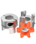 Heavy Duty Flexible Plum Shaft Coupling Made From Anodized Aluminum For CNC Motors And Encoders With Vib Absorbing Clamping for smooth power transfer.