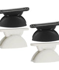 Heavy Duty Nylon Door Catch Retainer Set For Rv Camper Motorhome With Noise Reduction Technology, includes black and white holders.