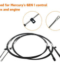 GEN II 14Ft Control Cable 2 Pack Replaces CC18914 For Mercury Mariner Outboard Engines And MerCruiser shown on white background.