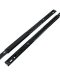 Heavy Duty Black 27mm Ball Bearing Drawer Slide Zinc Plated 2 Fold Telescopic Drawer Glide For Kitchen Cabinets 42mm Width