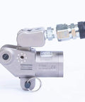 Badass Low Profile Hydraulic Torque Wrench Built From Aircraft Grade Aluminum And Heavy Duty Industrial Hand Tool For 255 To 1710 Ft Lbs Torque Range, side view.