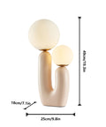 Double-Headed Nordic Modern Table Lamp With Plant Art, Bedside Nightstand Light for Bedroom Study Living Room, Plug In With Switch