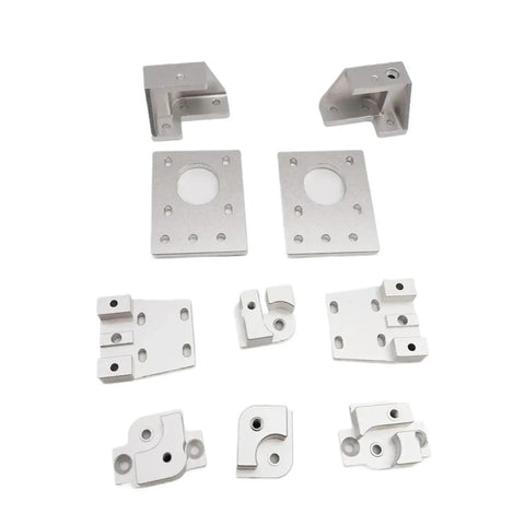 CoreXY Frame V2 Upgrade Aluminum Parts Kit For 3d Printer Enthusiasts featuring various precision aluminum brackets and mounts