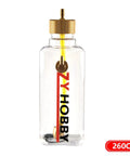 260ml RC Gas Fuel Tank Bottle Transparent Plastic for RC Airplanes with Metal Cap, Clear Fuel Tank for Model Planes