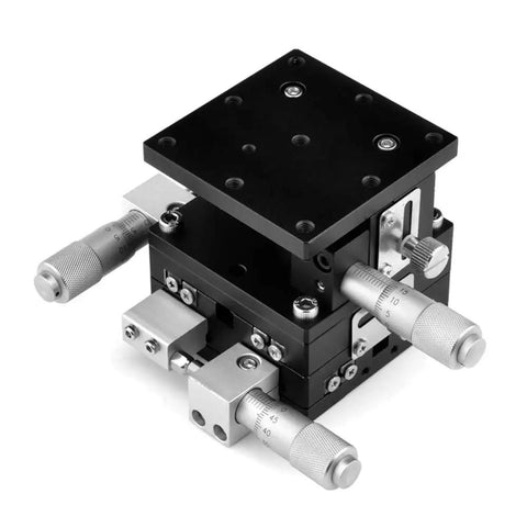 Manual Precision Linear Stage 40x40mm With X Y Z Axis Travel 6.5mm XY and 10mm Z for DIY Makers Pro Grade Aluminum Sliding Platform
