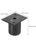 Adjustable Furniture Feet 4 Pack Aluminum Alloy 5cm Black Sofa Legs Cabinet Risers With Silent Wear Resistant Feet For Leveling Anti Slip Built