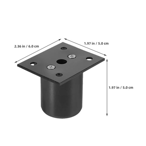Adjustable Furniture Feet 4 Pack Aluminum Alloy 5cm Black Sofa Legs Cabinet Risers With Silent Wear Resistant Feet For Leveling Anti Slip Built